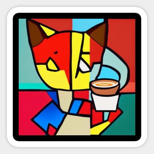 Abstract Cat Collection Part 1 Sticker